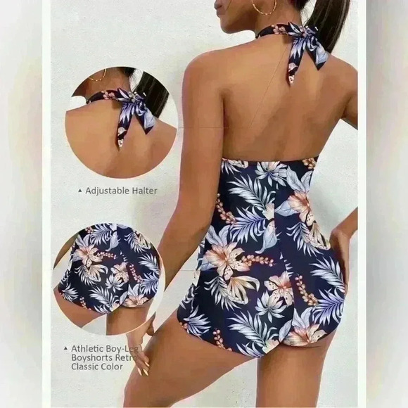 NWT Women’s Retro Tummy Control Swimsuit Size M medium one piece - Picture 3 of 9